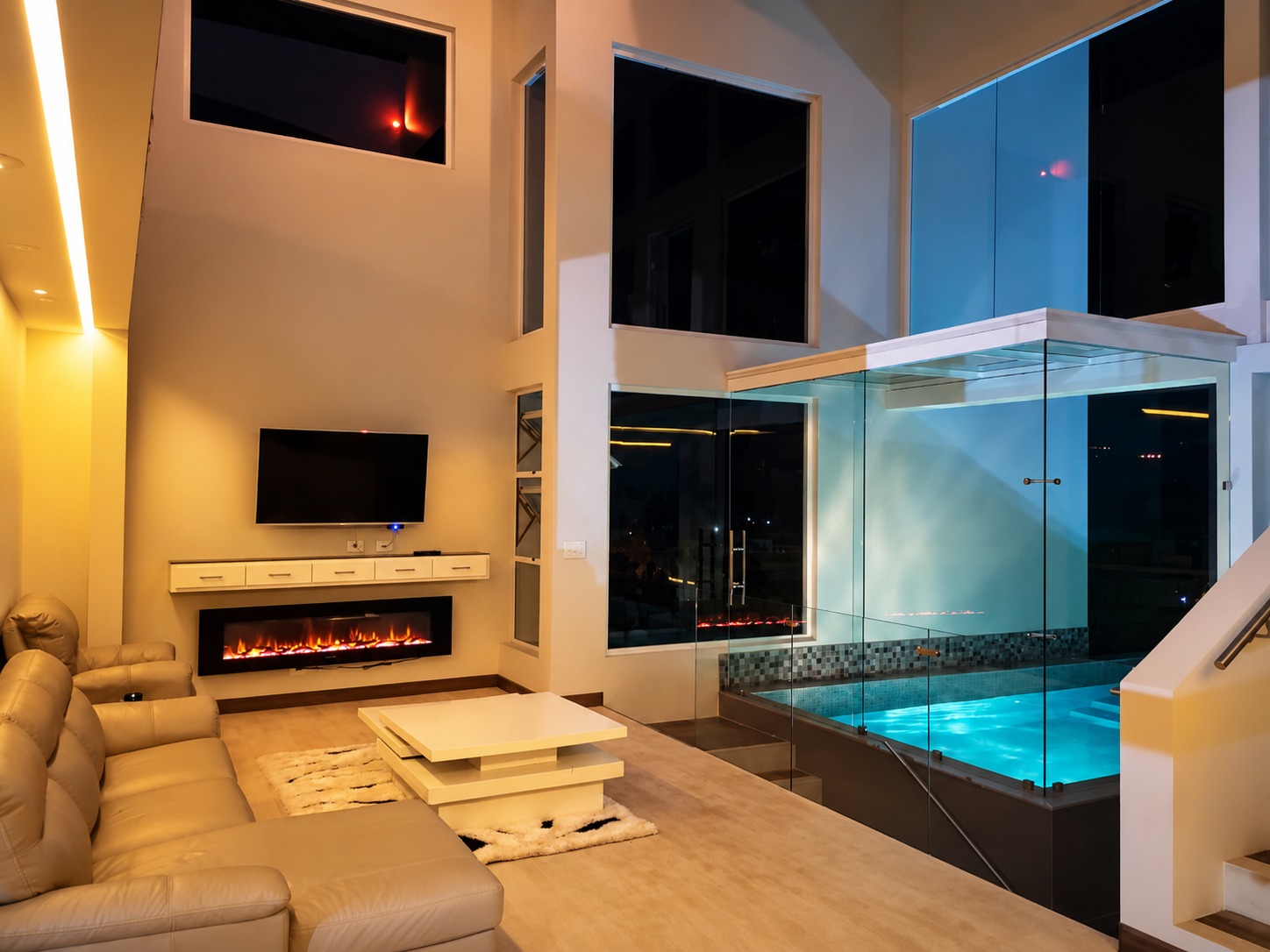 Sala, comedor y cocina — Miradora King Villa